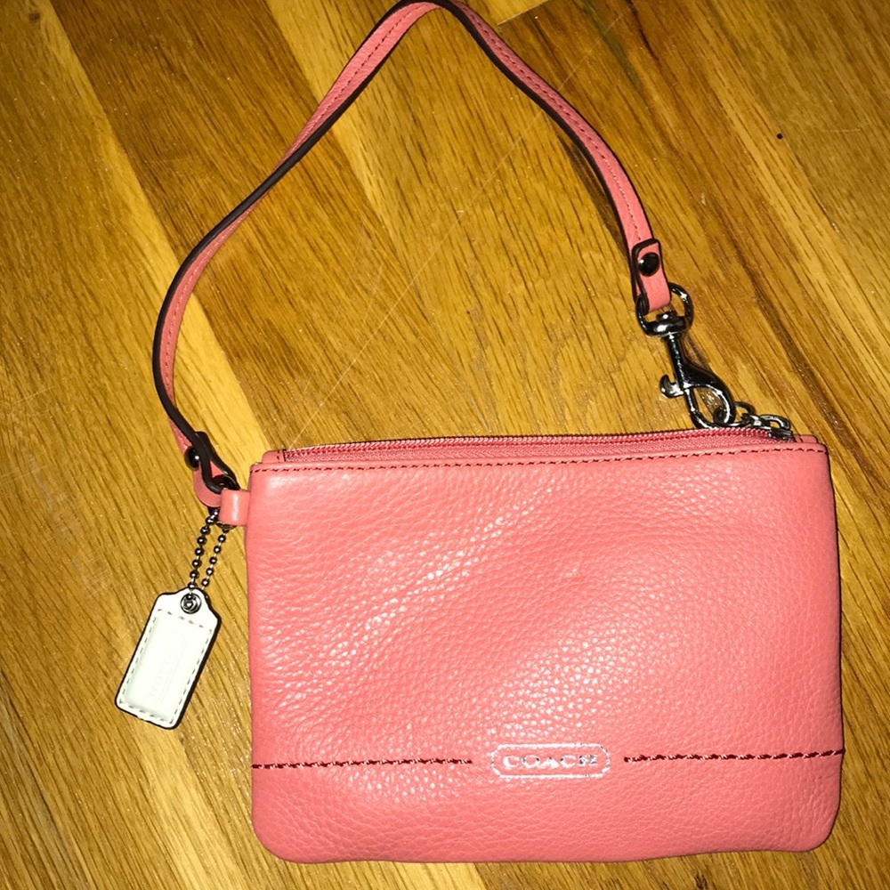Coach leather wristlet